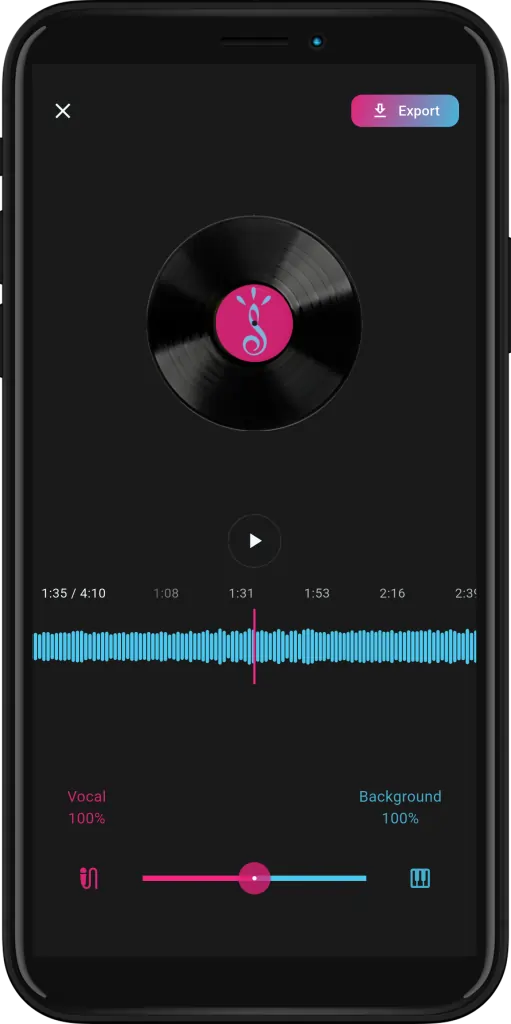 LocalSplit app interface showing audio and video track separation